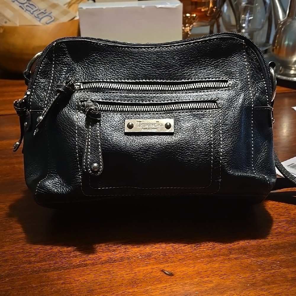 Black Leather Crossbody Bag